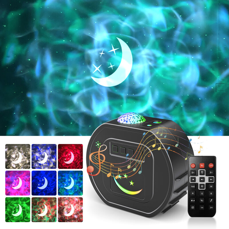 

Star Projector Night Light Galaxy Lights Proyectores Starlight con altavoz de musica BT Temporizador de control remoto y voz Lampara de nebulosa de