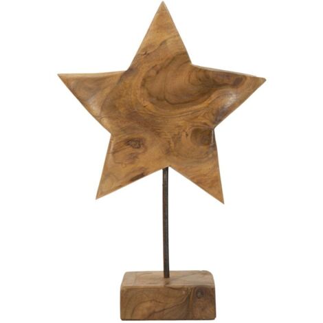 STAR SCULPTURE TEAK CM 28X1242