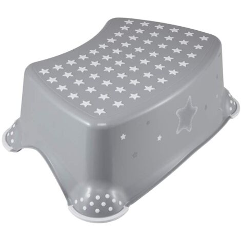 Star - Taburete / alzador para niños a partir de 3 a 14 años aprox, función antideslizante, color gris