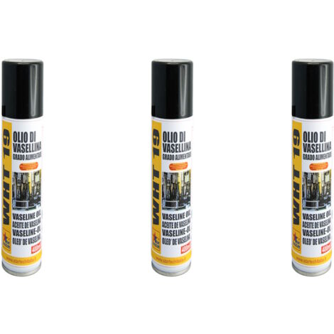 Star Tech WHT-19 Olio di Vaselina Spray 400 ml - Lubrificante Alimentare - Confezione: 3 Pezzi