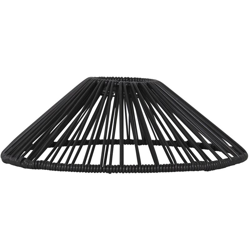 Abat-jour Vide, rotin, noir, E27, extérieur, 25 cm - Star Trading