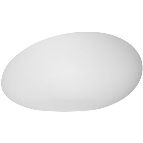 Star Trading Décoration solaire Globy, aspect pierre, blanc, LED, capteur crépusculaire, blanc chaud, 32 cm