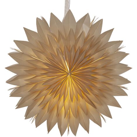 Star Trading Étoile de papier Dis, Beige, 3 couches, décoration de Noël, 50 cm