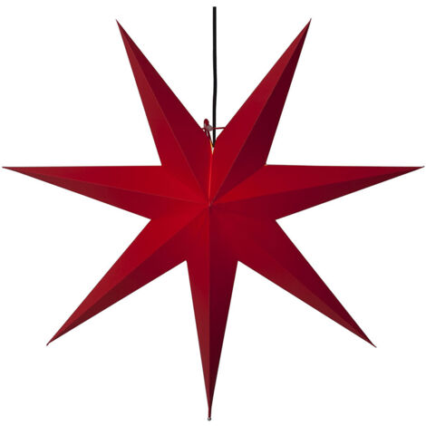 Star Trading Grande lampe étoile en papier 'Rozen', fonctionnement sur secteur, douille E14, rouge, Ø 70 cm
