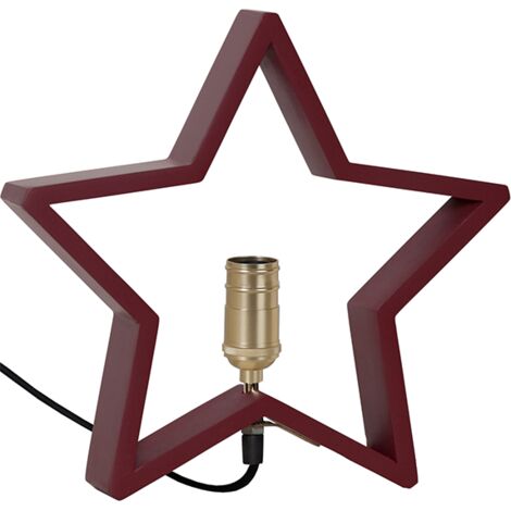 Star Trading Lampe de table étoile 'Lysekil', rouge, 29cm