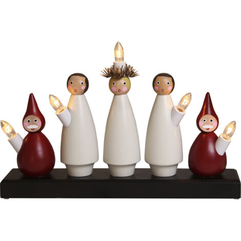 Star Trading lampe décorativeLuciakör', bois, rouge-blanc