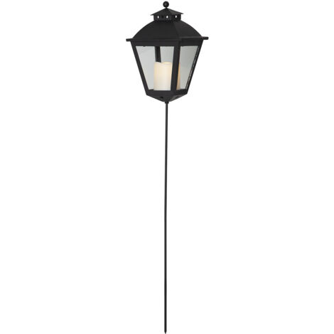 Star Trading Lanterne funéraire 'Serene' avec bougie LED, batterie, minuterie, noir, 84cm
