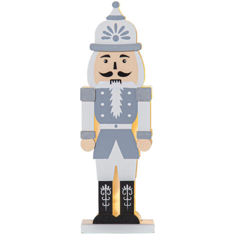 Star Trading LED Lichtobjekt Nutcracker in Grau 5x 0,06W