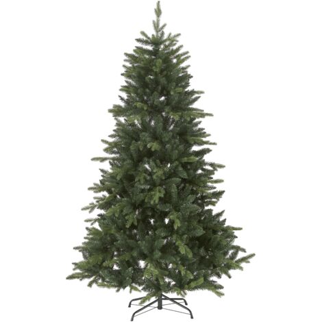 Star Trading Sapin de Noël artificiel Bergen de Star Trading, Sapin de Noël avec support vert pour l'intérieur et l'extérieur, hauteur : 1,8 m
