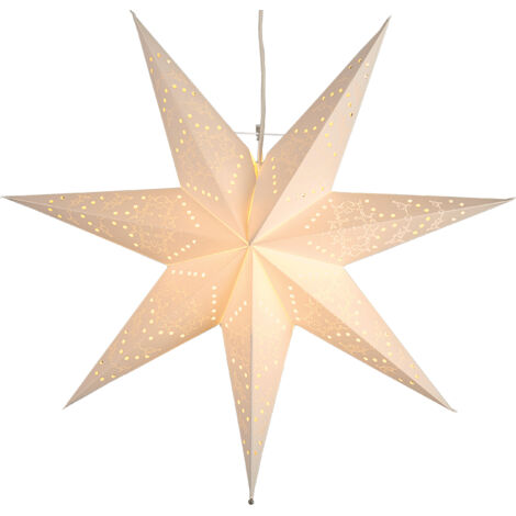 Star Trading suspension étoile 'Sensy', crème, 54x51cm