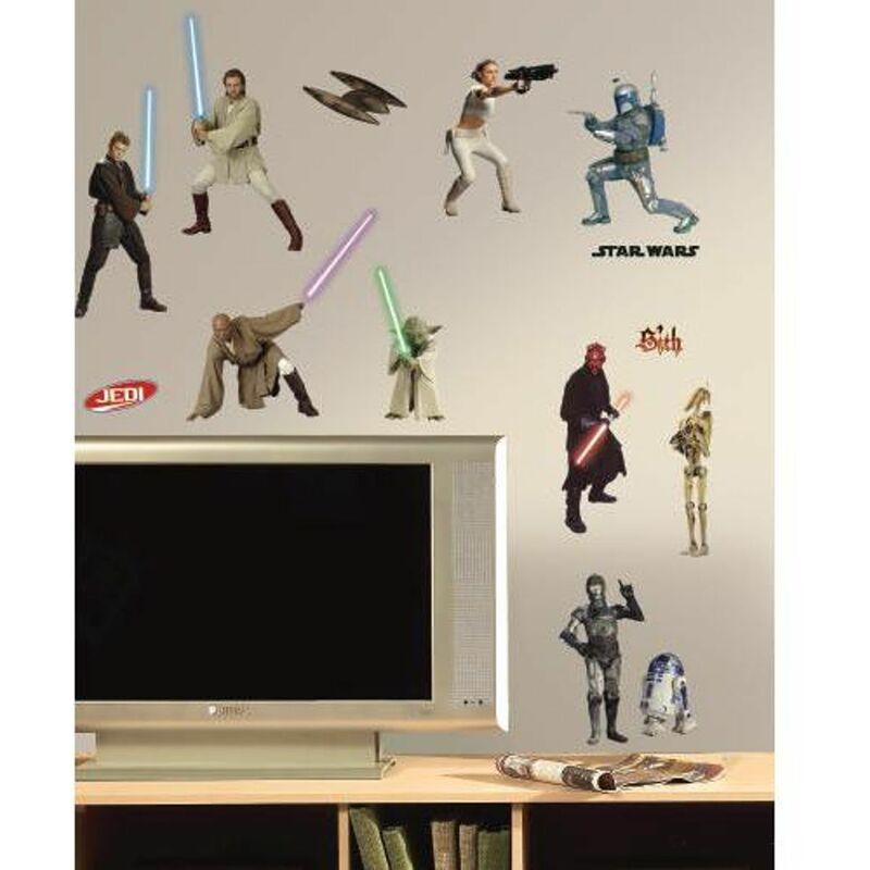 Star wars - Stickers repositionnables Jedi et Seigneurs Sith - Multicolore