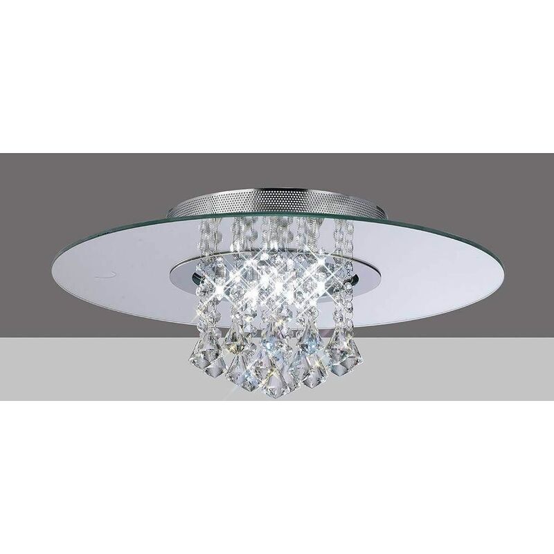 Starda ceiling light round 8 bulbs chrome polished / crystal