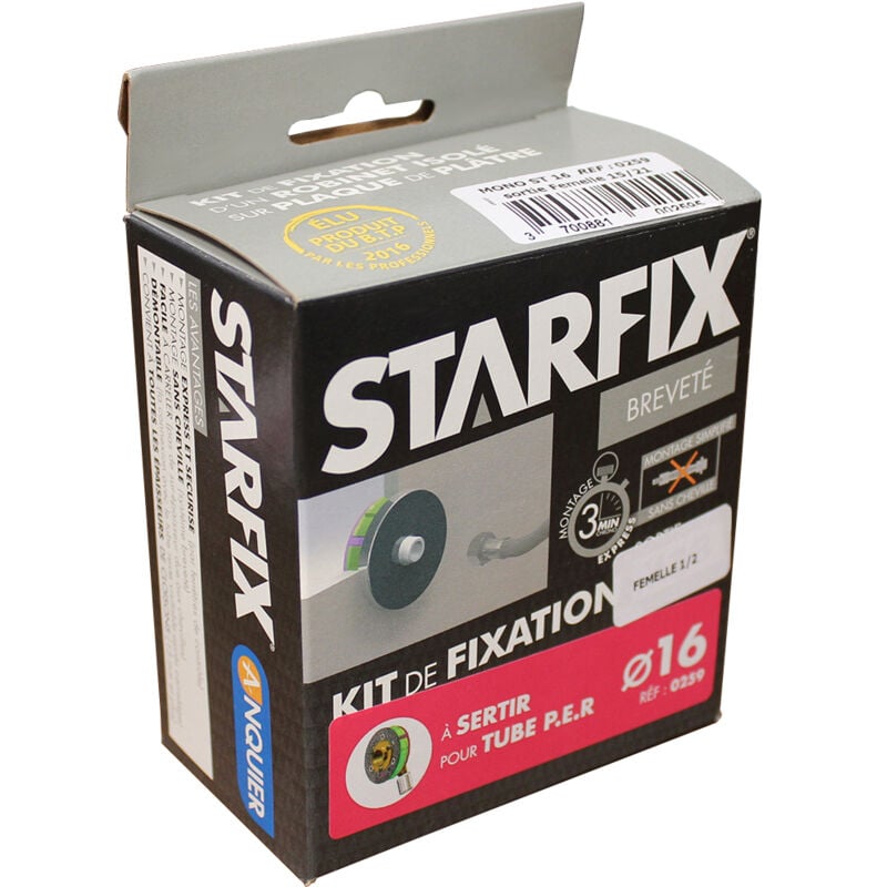 Sortie de cloison starfix per Ø16 Raccord à Sertir - Femelle 1/2' (15/21) pour robinet