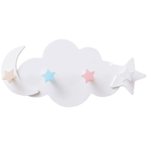 Stark klebender Wolken-Schlüsselhalter für die Wand, niedliche Form, hinterlässt keine Rückstände, fürs Schlafzimmer, Sternen-Kleiderhaken, originelles Wohndesign