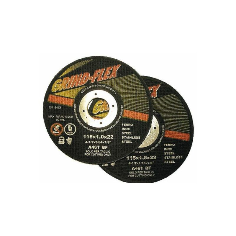 Image of stark mola abrasiva minidisco disco per taglio ferro metallo mm115x1,0 flex