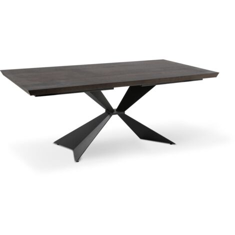 Stark - Tavolo fisso (160 x 90 cm) in impiallacciato nero
