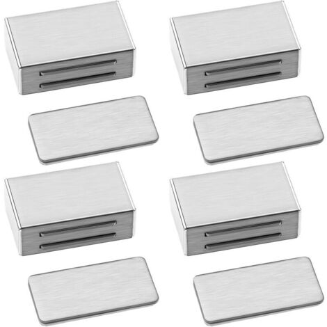 Starker Schranktürmagnet, Magnetverschluss, Schranktürmagnet, Kleiderschrankmagnet, Schubladenmöbelmagnet, für Schranktüren, Türen, Balkonschubladen, Möbel (4 Stück)