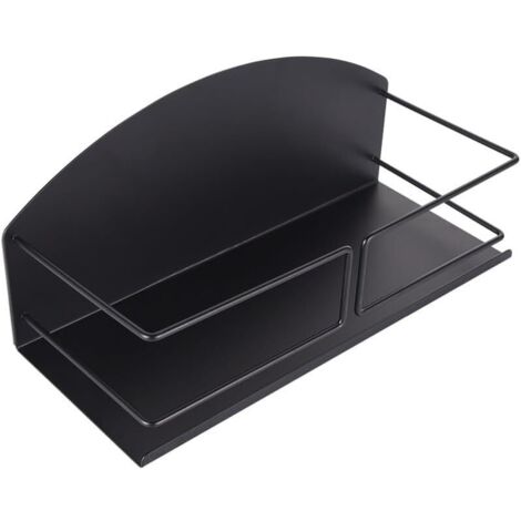 Starkes Magnetregal – Magnetisches Aufbewahrungsregal für Küche, Bad und Kühlschrank, großer Gewürzorganizer für den Kühlschrank, hohe Haftkraft, einfache Montage, Schwarz