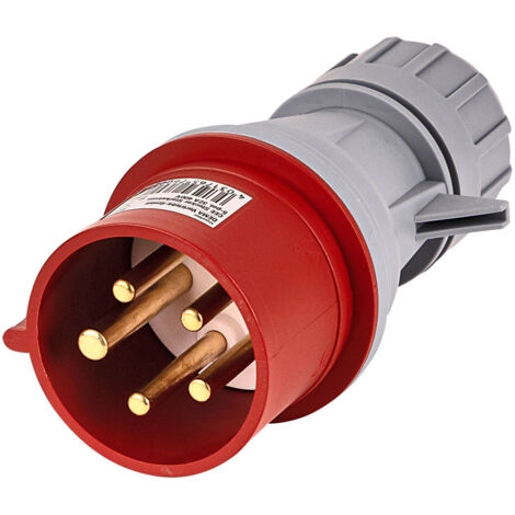 Starkstromstecker CEE Stecker Starkstrom 5-pol. 32A 400V IP44 max. 22000 Watt