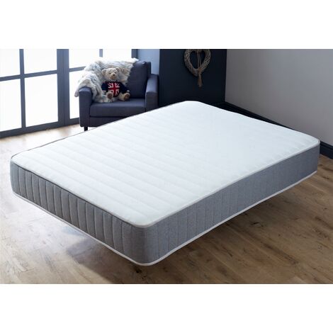 Starlight Beds Canopus 2321 Spring Memory Fibre Straight Line Castellated Mattress, 2ft6 Small Single