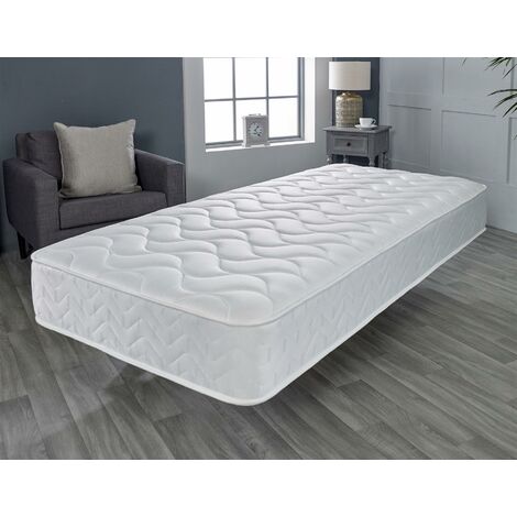 Starlight Beds Open Coil Closed Flame Memory Foam Quilted Mattress, 2ft6 Small Single 75cm x 175cm