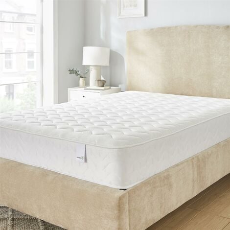 STARLIGHT BEDS Single Mattress. 3ft Quilted Sprung Single Memory Foam Mattress. 3ft x 6ft3 (90cm x 190cm)