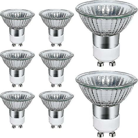 Starlight-gu10 Halogen Light Bulbs 8 Pack 50w Gu10 Halogen Spot Lights Ac 220v-240v 700 Lumens 2700k Warm White 40 Beam Angle--