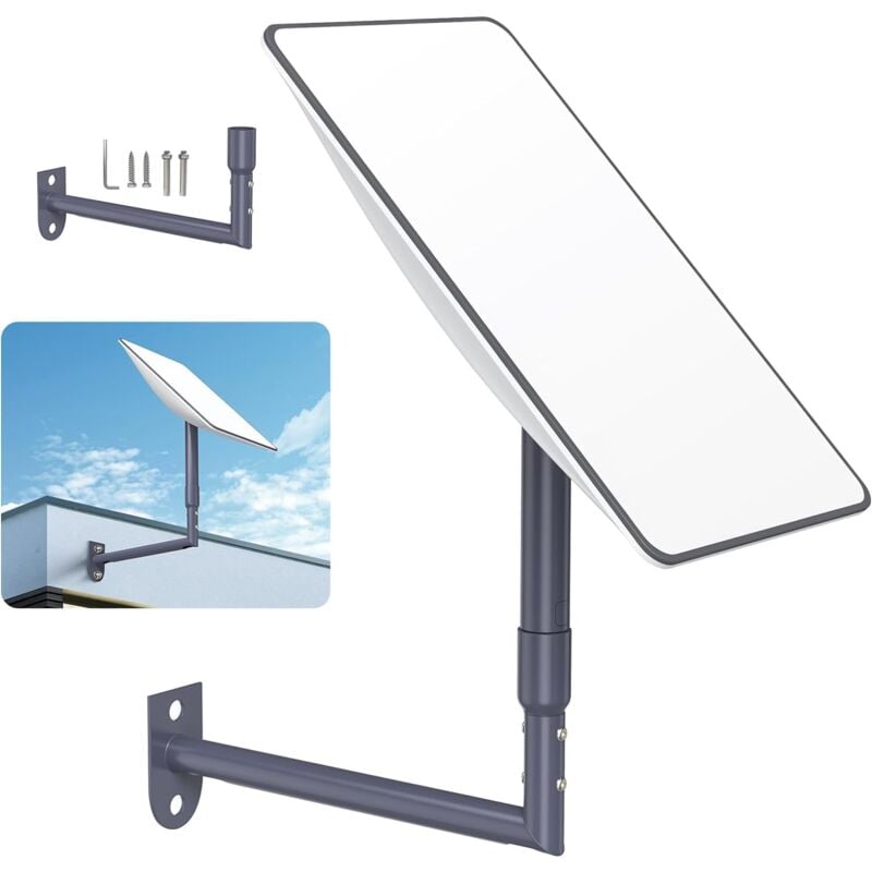 Coocheer - Starlink Mount Starlink Long Vertical Angle Wall Mount for Starlink Roof, Starlink Mounting Kit for Starlink Satellite Internet Kit