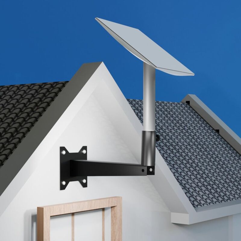 Starlink Support mural en acier résistant à l'érosion pour villas, écoles, appartements, bases, bâtiments