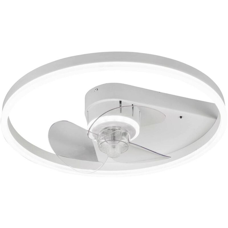 Image of Led ventilatore da soffitto Varyk, bianco, silenzioso, ø 50 cm - bianco - Starluna