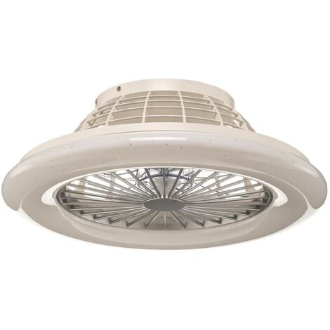 Starluna Vlado LED-Deckenventilator, weiß rund RGB