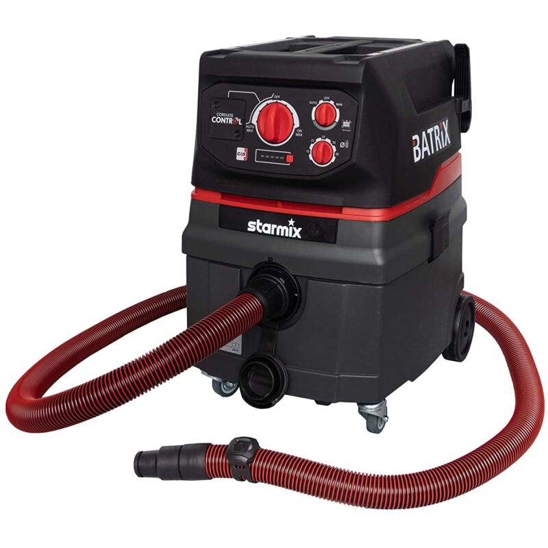 Starmix - isc batrix m 36-18V - aspirador en seco y húmedo inalámbrico - aspirador inalámbrico para uso en obras (25 litros)
