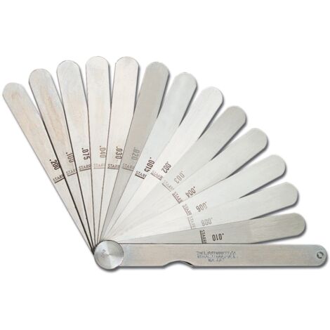 Starrett 467M 13-Piece Feeler Gauge Set (0.04mm to 5mm) for Precision Measurement