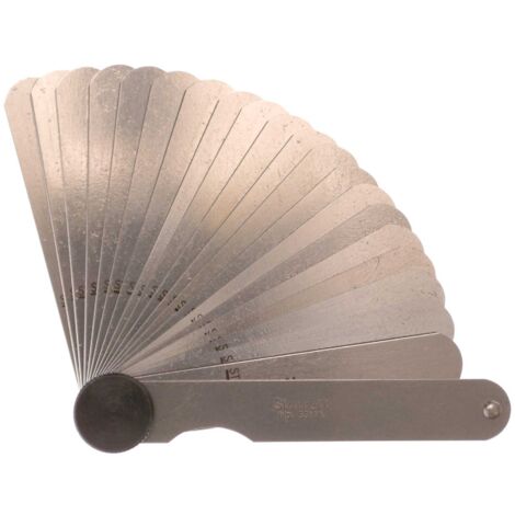 Starrett 66MA 20-Piece Feeler Gauge Set (0.05mm to 1mm) for Precision Measurement
