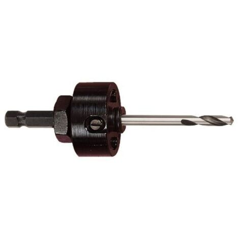 Starrett A17-38E - Supporto con punta a centrare extra lunga in HSS, per seghe a tazza da 32 a 159 mm
