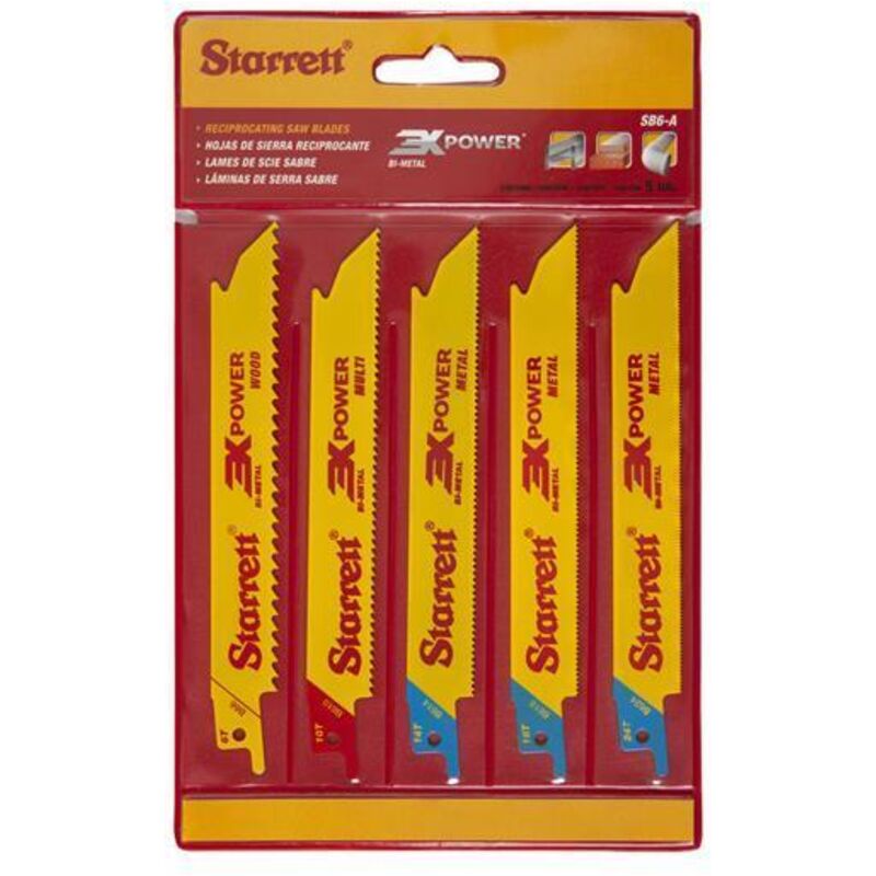Starrett SB6-A SB6-A Reciprocating Blade Kit Pack 5 STRSB6A