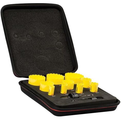 Starrett BF7009 KDC10021 Deep Cut Bi-Metal Deluxe Electrician's Holesaw Kit, 12 Piece STRKDC10021