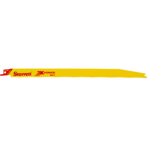 Starrett BT12610-5 Bi-Metal Reciprocating Tapered Blade, 300mm Length, 6-10 TPI, Pack of 5