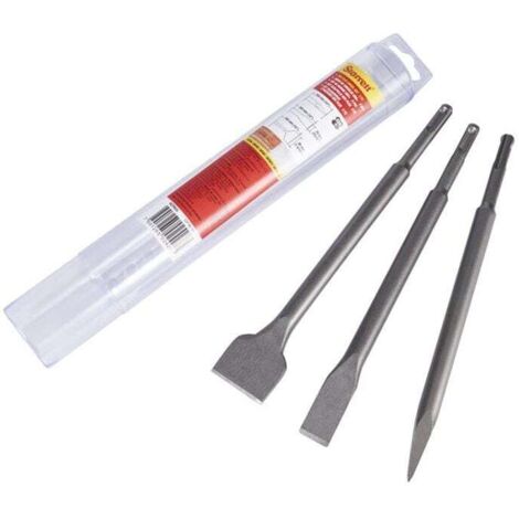 SDS Plus chisel set – 3-piece masonry and demolition tool kit – Precision-ground edges for effective performance – Compatible with hammer drills – Starrett