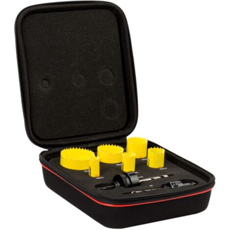 Starrett KFC06021 KFC06021 Fast Cut Bi-Metal Electrician's Holesaw Kit, 8 Piece STRKFC06021