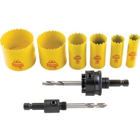 Starrett KFC06022 KFC06022 Fast Cut Bi-Metal Electrician's Holesaw Kit, 8 Piece STRKFC06022