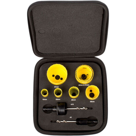 Starrett KFC07021 Plumbers 7pc Fast Cut Holesaw Kit