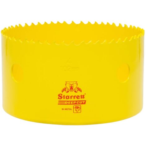 Starrett Sega a tazza per taglio profondo, DCH0400, bimetallica resistente, con denti extra in cobalto HSS, per metalli, legno, ghisa, fibra di vetro, materie plastiche, 102 mm