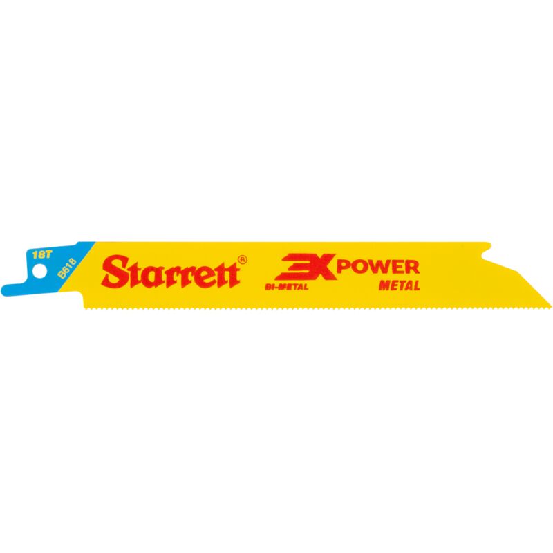 Starrett - B618-5 Bi-Metal Reciprocating Blade, Metal Straight 152mm 18 tpi (Pack 5) - STRB6185