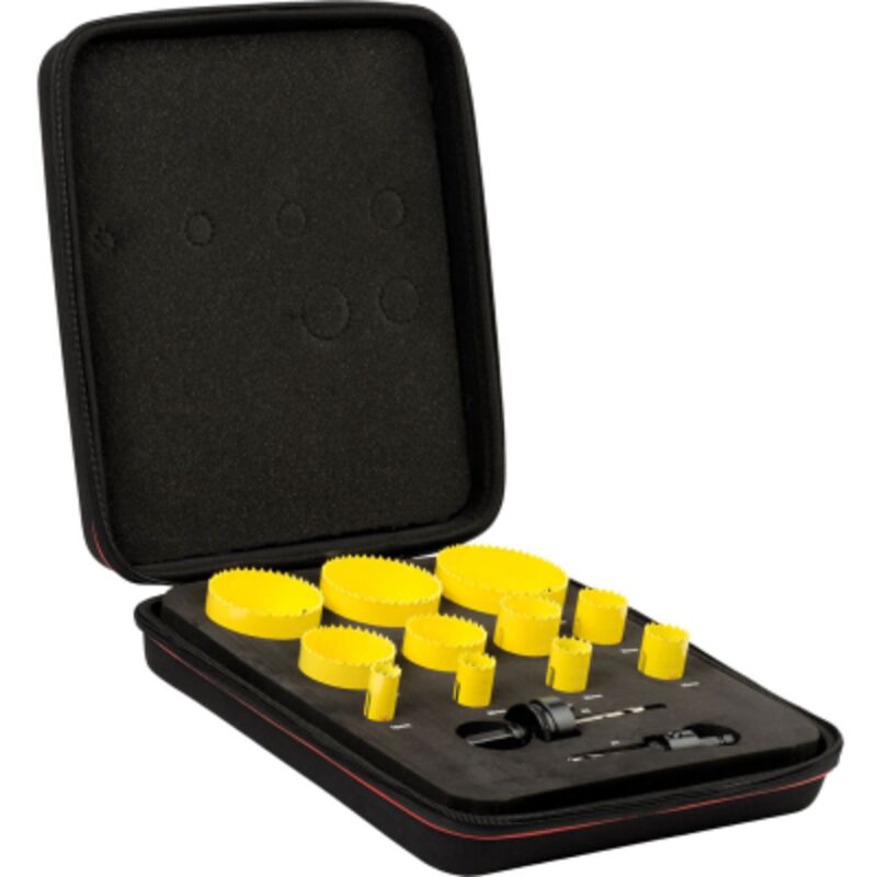 Starrett - KFC11021 KFC11021 Fast Cut Bi-Metal Deluxe Electrician's Holesaw Kit, 13 Piece STRKFC11021