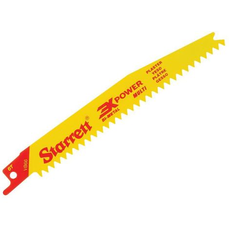 Starrett VB66-5 Bi-Metal Reciprocating Blade, Plasterboard 152mm 6V TPI Pack 5