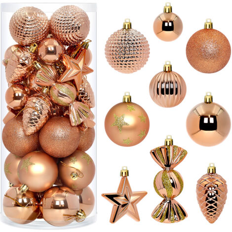 StarryLights Weihnachtsbaumschmuck-Set in Roségold
