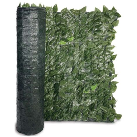 Stars Green haie a' feuilles persistantes Lauro avec filet d'ombrage sur haie d'e'cran de confidentialite' net en plastique stabilise' aux UV Verde 300x150