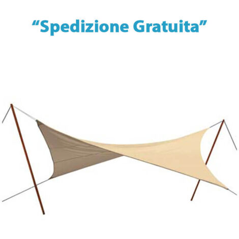Stars vela ombreggiante triangolare 3,6x3,6x3,6 mt in nylon ecru gr/mq 180