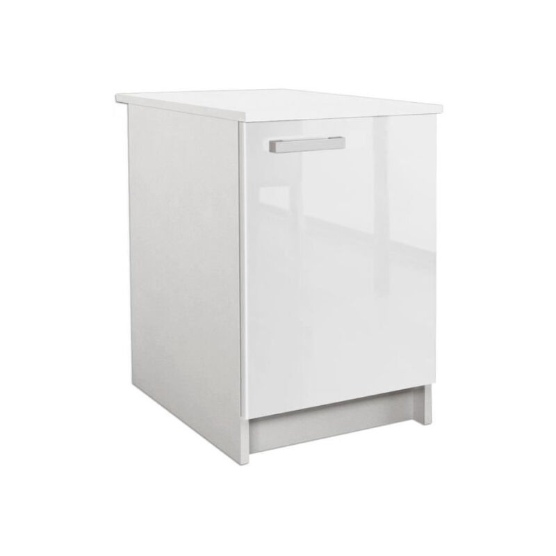 Start Caisson bas de cuisine l 60 cm - Blanc brillant